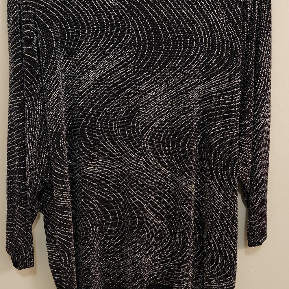 Chic Black and Silver Women's Sweater